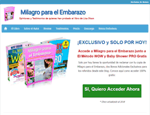 Tablet Screenshot of milagroparaelembarazo.org