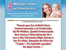 Tablet Screenshot of milagroparaelembarazo.com